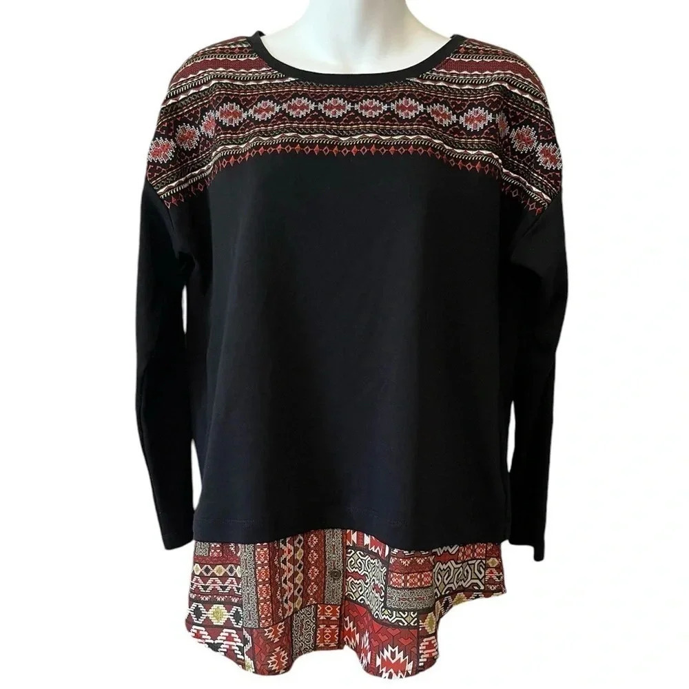 Ruby Rd. | Tribal Print Top